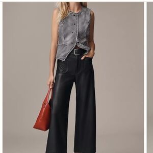 The Colette Faux Leather Crop Wide-Leg Pants by Maeve